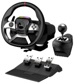 GENIUS Volant s pedály GX Gaming SpeedMaster X5 FF, Řadící páka, Drátový USB-C, vibrační, PC, PS4, Xbox One