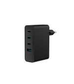 Univerzální USB nabíječka Natec GaN 100W, 3X USB-C, 1X USB-A, Černá