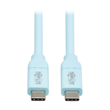 Tripplite Kabel USB-C(Samec/Samec),USB 2.0,Antibakteriální Safe-IT,ultra flexibilní,sv. modrá,1.83m