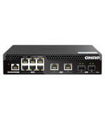 QNAP řízený switch QSW-M2106R-2S2T (6x 2,5GbE RJ45, 2x 10GbE RJ45, 2x 10GbE SFP+, malá šířka)