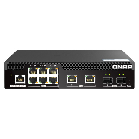 QNAP řízený switch QSW-M2106R-2S2T (6x 2,5GbE RJ45, 2x 10GbE RJ45, 2x 10GbE SFP+, malá šířka)