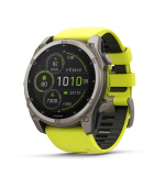 Garmin - fenix 8 Solar Sapphire - 51 mm - Titanium with Amp Yellow | Graphite Silicone Band, EU