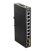 D-Link DIS-100G-10S Průmyslový Gigabit unmanaged switch, 8x GbE, 2x SFP, DIN