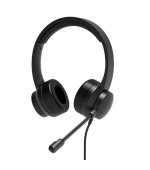 PORT stereo headset s mikrofonem, USB-A/USB-C, černá