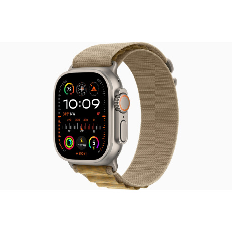 Apple Watch Ultra 2/49mm/Natural/Sport Band/Tan Alpine/Medium