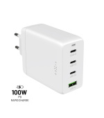 Síťová GaN nabíječka FIXED s 3xUSB-C a USB/100W