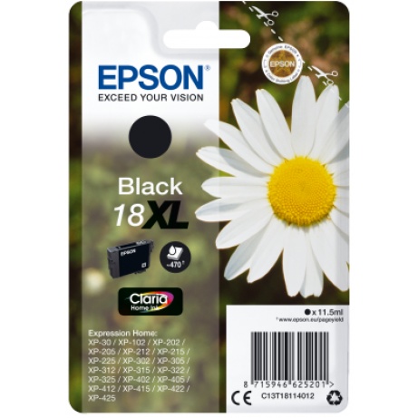 Epson Singlepack Black 18XL Claria Home Ink