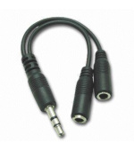 PremiumCord rozdvojka jack 3,5mm - 2xF/1xM 10cm