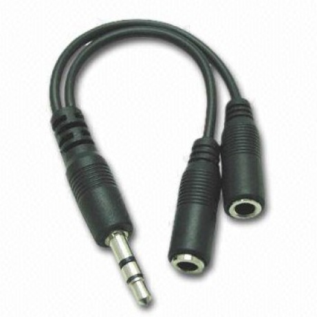 PremiumCord rozdvojka jack 3,5mm - 2xF/1xM 10cm