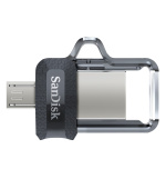 SanDisk Ultra Dual Drive/64GB/USB 3.0/Micro USB + USB-A/Černá