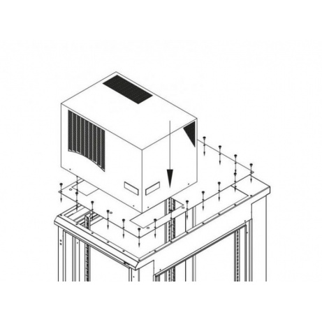 Redukce pro montáž klimat.800x1000,1200 do hl.rozvaděče, šedá