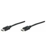 MANHATTAN DisplayPort Monitor Cable, DisplayPort Male / DisplayPort Male, 2 m, Black