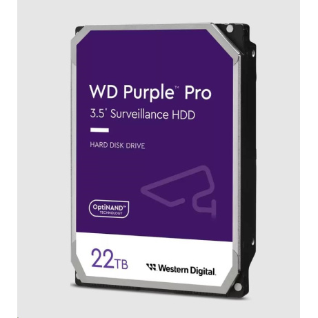 WD PURPLE PRO WD221PURP 22TB, SATA III 3.5", 512MB 7200RPM, 265MB/s, CMR