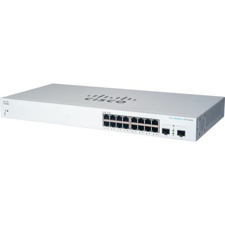 BAZAR - Cisco switch CBS220-16T-2G (16xGbE,2xSFP,fanless) - REFRESH - použitý