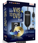 BAZAR - Roxio Easy VHS to DVD 3 Plus BOX - jazyk EN/FR/DE/ES/IT/NL - Poškozený obal (Komplet)