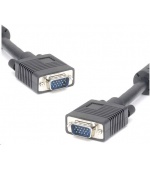 PREMIUMCORD Kabel VGA propojovací 15m HQ (HD15M/M, DDC2, 3x Coax + 8 žil, feritová jádra)