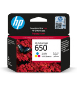 HP 650 Tri-color Ink Cart, 5 ml, CZ102AE (200 pages)