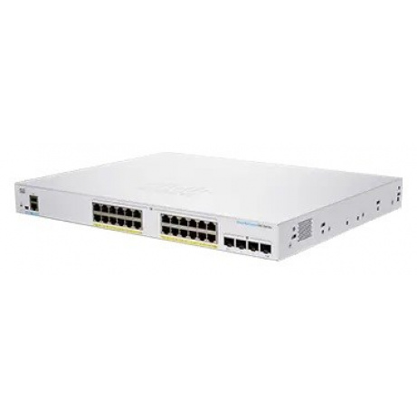 Cisco switch CBS250-24P-4X (24xGbE,4xSFP+,24xPoE+,195W,fanless) - REFRESH