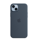 iPhone 14+ Silicone Case with MS - Storm Blue