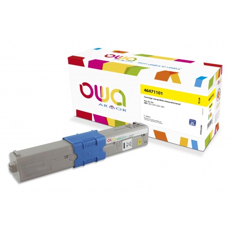 OWA Armor toner kompatibilní s OKI 46471101, 7000st, žlutá/yellow