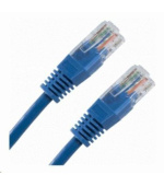 XtendLan patch kabel Cat6, UTP - 0,25m, modrý (prodej po 10 ks)