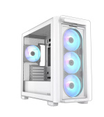 ASUS case A23 PLUS TG ARGB, Mini Tower, průhledná bočnice, 4x120mm ARGB Fan, bílá