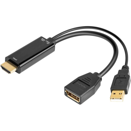 PremiumCord  adaptér HDMI to  DisplayPort  Male/Female s napájením z USB