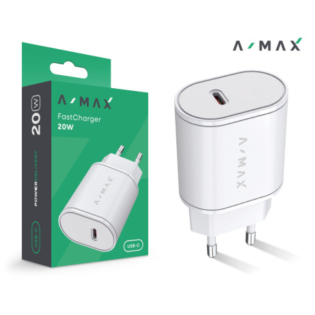 Aligator síťová nabíječka A-MAX PD 20W USB-C bílá