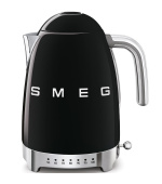 Smeg KLF04BLEU rychlovarná konvice, 1,7 l (7 šálků), 2400 W, styl 50. let, řízení teploty, 7 programů, černá