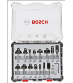 Bosch Smíšená sada tvarových fréz s vřetenem O 6 mm, 15 ks