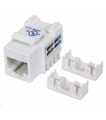 Intellinet Cat6 Keystone Jack, UTP, White, Punch-down