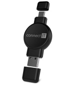 CONNECT IT Bezdrátová nabíječka WatchTravelCharge pro Apple a Samsung Watch, Černá