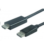 PREMIUMCORD Kabel DisplayPort 1.2 na HDMI 2.0, pro rozlišení 4Kx2K@60Hz, 1m