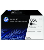 HP 05A Black LJ Toner Cart, 2-pack, CE505D (2,300 / 2,300 pages)