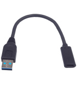 PremiumCord Adaptér USB 3.0 A/samec - USB-C/samice, USB 3.2 GEN2, 3A, 20cm