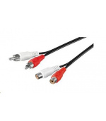 PREMIUMCORD Kabel prodlužovací audio 2x Cinch - 2x Cinch (RCA, M/F) 3m