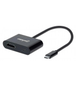 MANHATTAN Adapter USB-C na HDMI, 4K@60Hz, černá