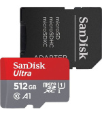 SanDisk Ultra/micro SDXC/512GB/UHS-I U1 / Class 10/+ Adaptér