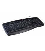 C-TECH Klávesnice KB-107 USB, ERGO,  černá, CZ/SK