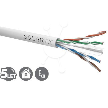 Instalační kabel Solarix CAT6 UTP PVC Eca 305m/box SXKD-6-UTP-PVC