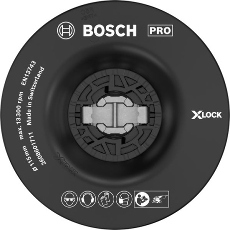 Bosch podložný talíř PRO měkký, 115 mm, X-Lock