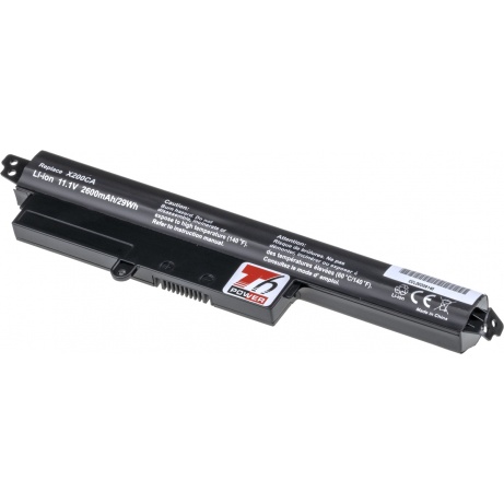 Baterie T6 Power Asus X200CA, X200LA, X200MA, F200CA, F200LA, F200MA, R200CA, 2600mAh, 29Wh, 4cell