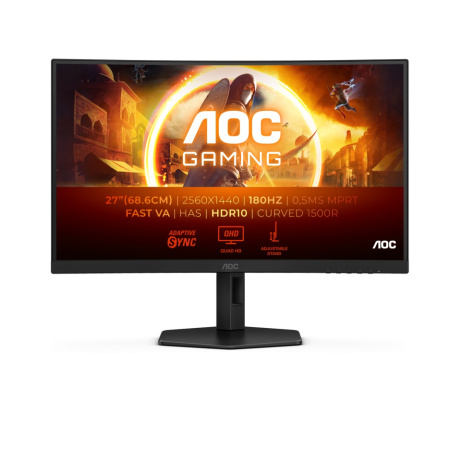 AOC AGON/Gaming CQ27G4X/27"/VA/QHD/180Hz/1ms/Black/3R