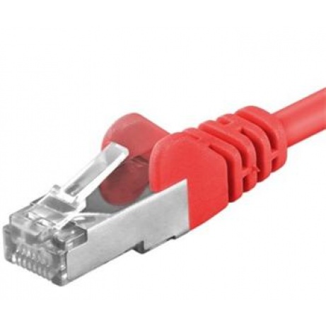 Premiumcord Patch kabel CAT6a S-FTP, RJ45-RJ45, AWG 26/7 0,5m, červená