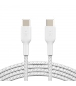 BELKIN kabel oplétaný USB-C - USB-C, 1m, bílý