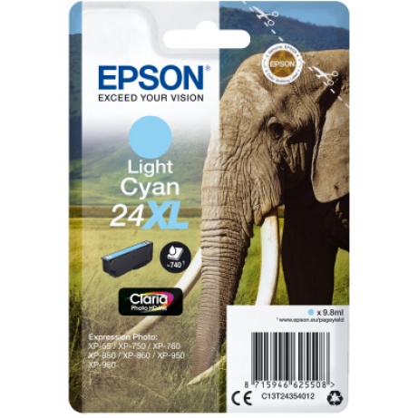 Epson Singlepack Light Cyan 24XL Claria Photo Ink