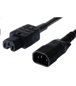 PREMIUMCORD Kabel napájecí 230V prodlužovací 2m (konektory IEC320 C14 - C15)