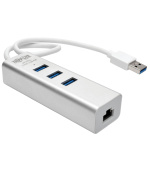 Tripplite Adaptér USB 3.0 SuperSpeed / Gigabit Ethernet NIC, s rozbočovačem 3x USB 3.0