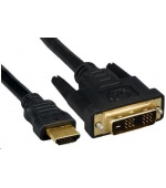 PREMIUMCORD Kabel HDMI - DVI-D 1m (M/M, zlacené kontakty, stíněný)