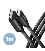 AXAGON BUMM3-CM10AB, SPEED kabel Micro-B USB <-> USB-C, 1m, USB 3.2 GEN 1, 3A, ALU, tpe, černý